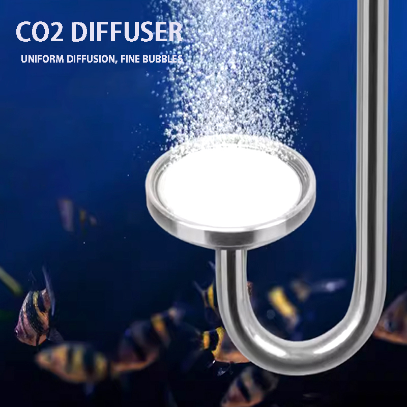 Aquarium Liquid Carbon - Aquarium CO2 Nebulizer Aluminum Alloy+Ceramic Plate+Suction